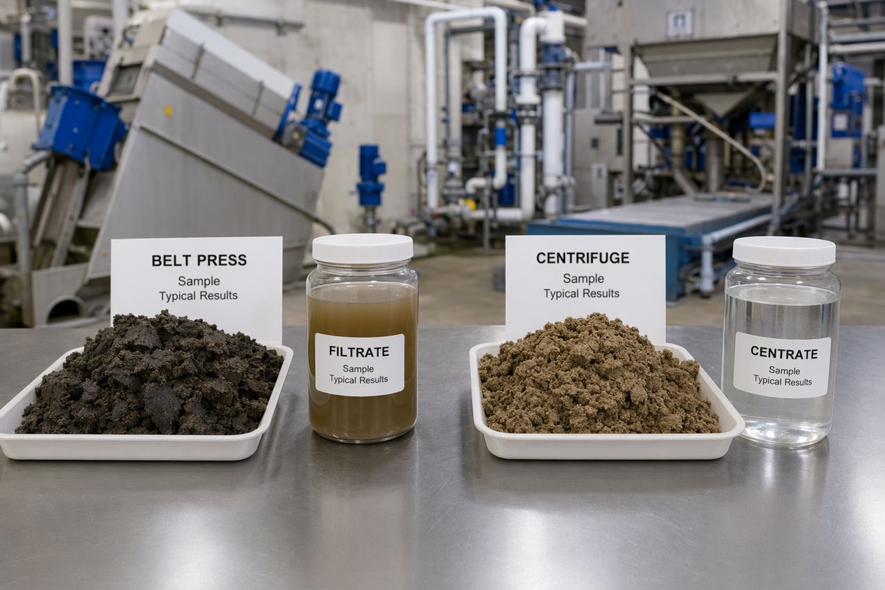Belt Press vs. Centrifuge Sludge Conditioning