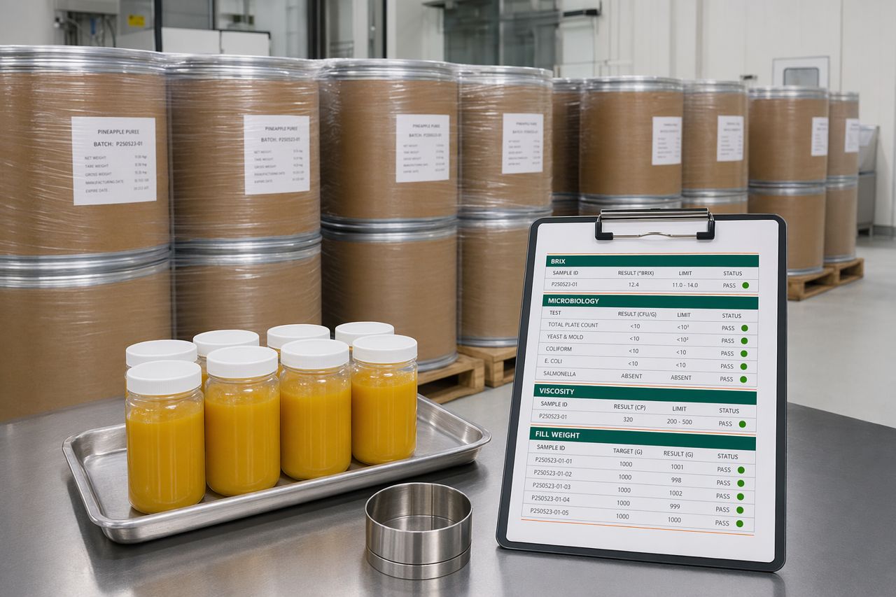 Aseptic Puree Export Quality Checklist for Tropical Fruit Plants