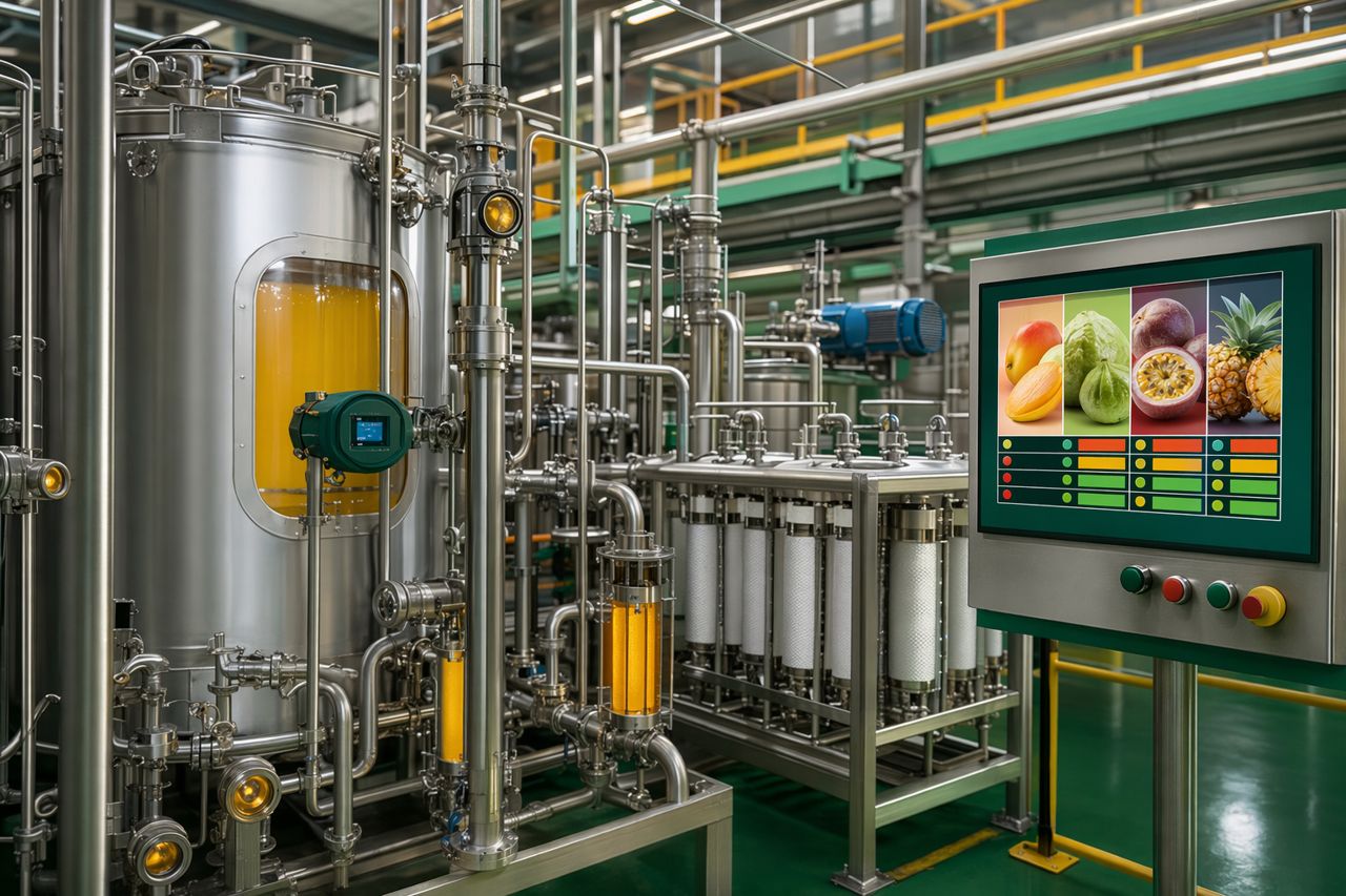 Tropical Juice Plant CIP and Changeover: Enzyme-Aware Control for Mango, Guava, Passionfruit and Pineapple