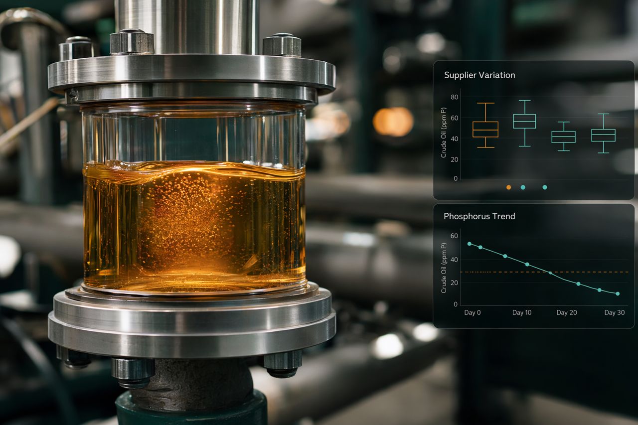 Crude Oil Quality Variation and Enzyme Degumming Performance | Clarivane