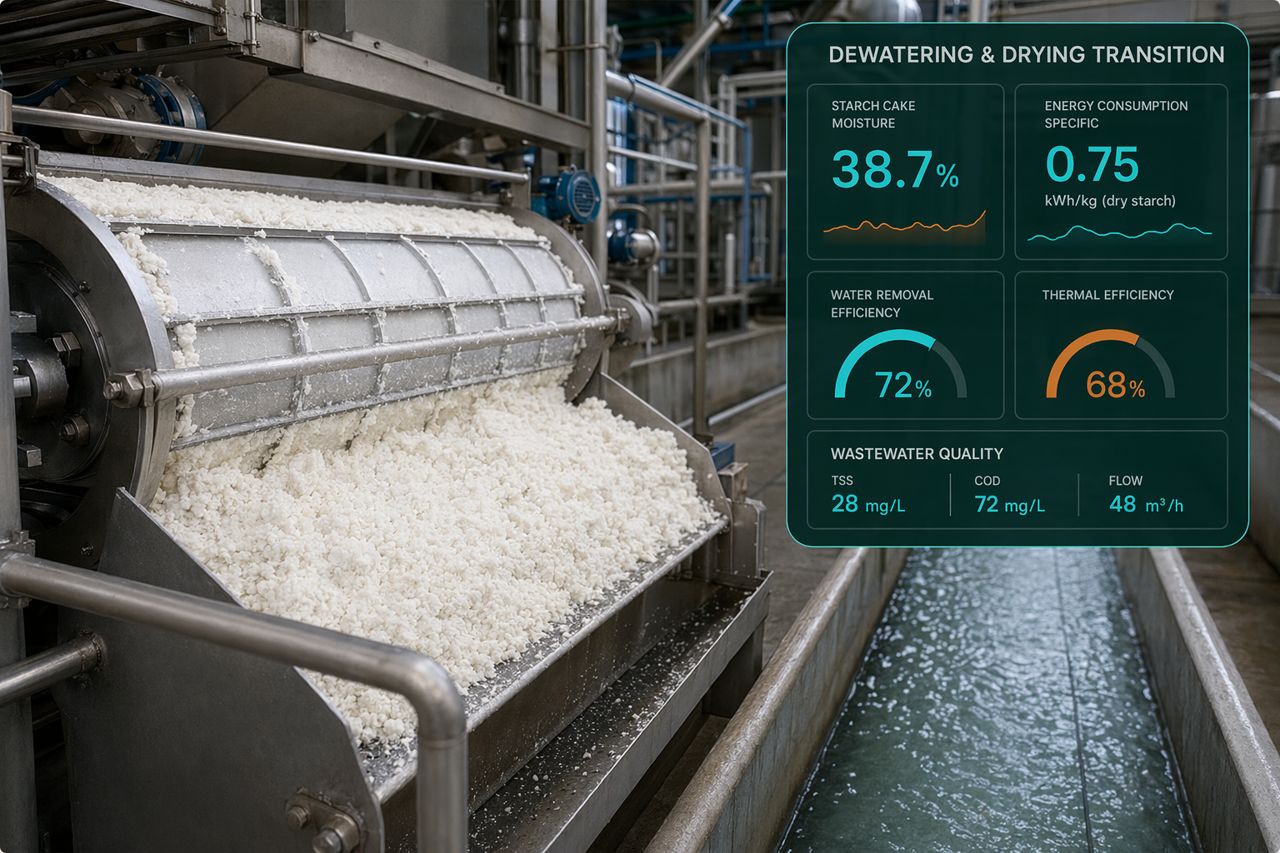 Cassava Starch Energy and Water Benchmarks | ManiFlow Catalytics