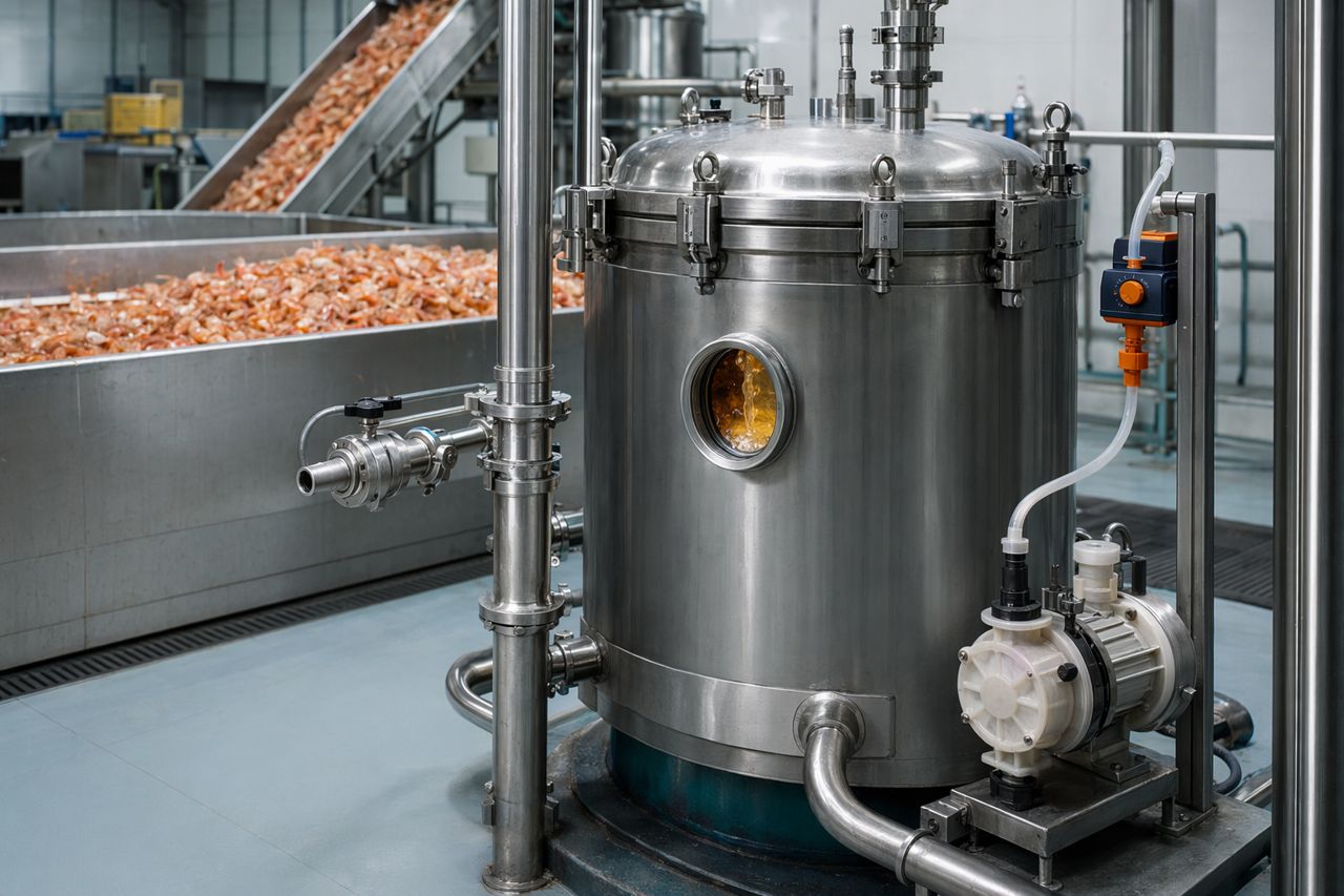 Centrifuges, Filter Presses, and Screens in Chitin Extraction Plants