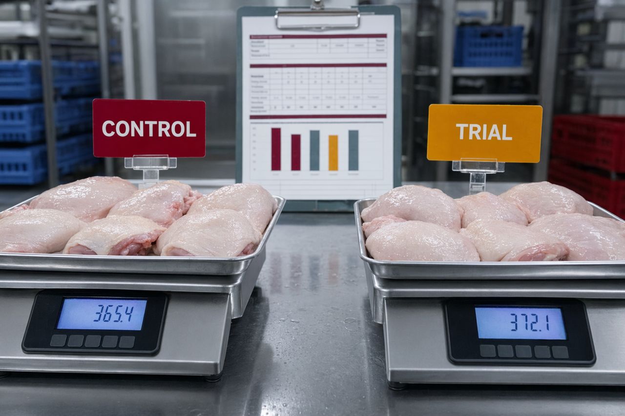 Cook Yield Data Capture for Poultry Processing Lines