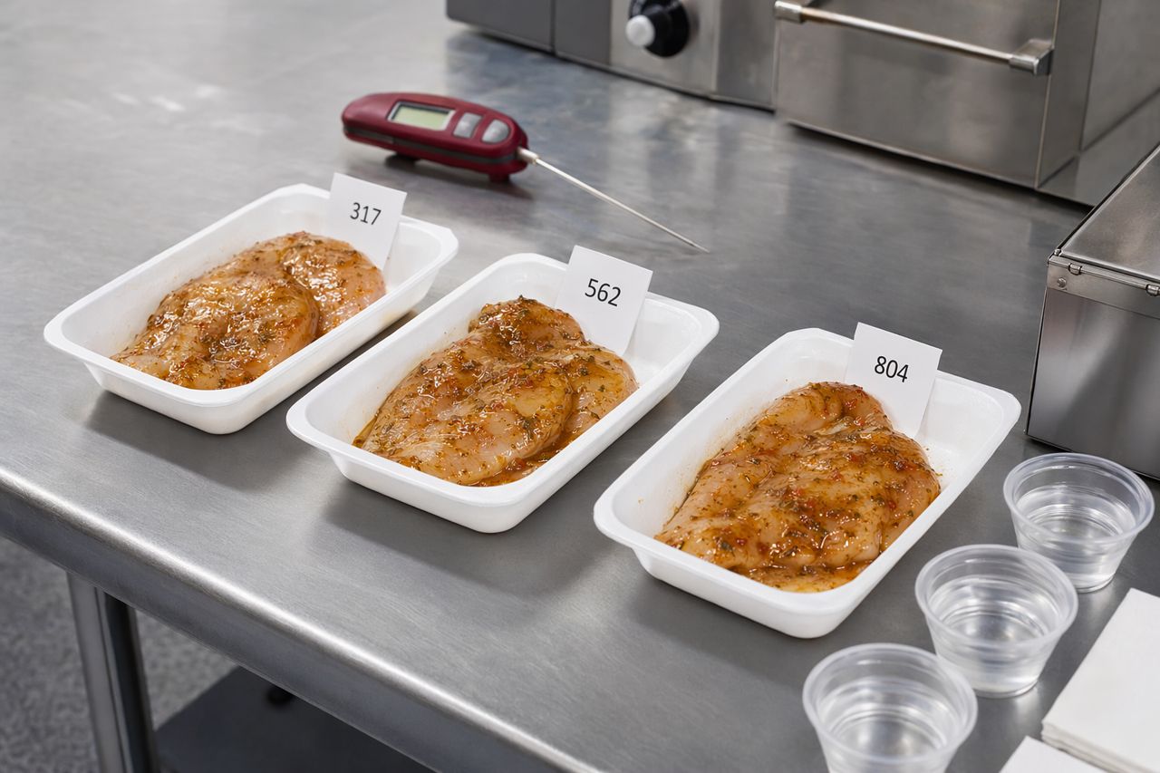 マリネチキンの柔らかさ試験向け官能評価パネルテンプレート | FibreYield