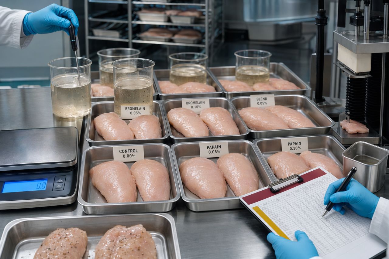 Poultry Tenderness Enzyme Trial Design | FibreYield
