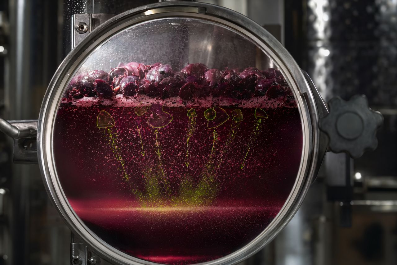 Enzym zur Farbextraktion bei Rotwein für kommerzielle Kellereien