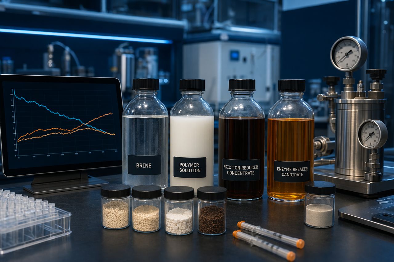 Hybrid Frac Fluid Design and Enzyme Breakers