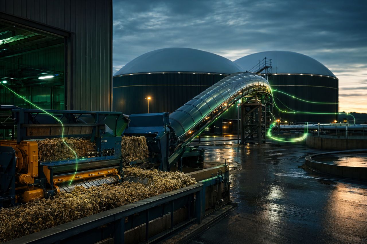 Vorverarbeitungstechnik für faserreiche Biogas-Substrate