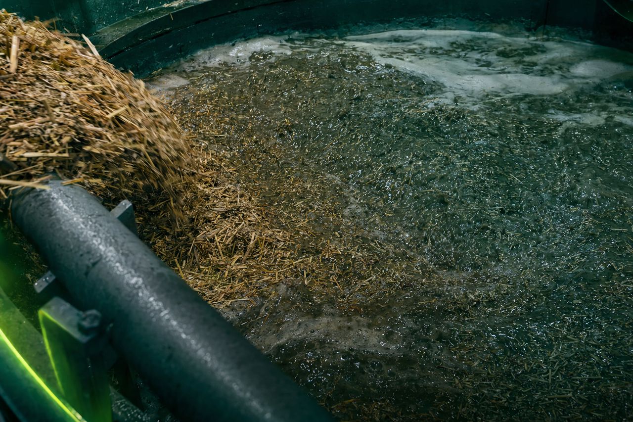 Vorverarbeitungstechnik für faserreiche Biogas-Substrate
