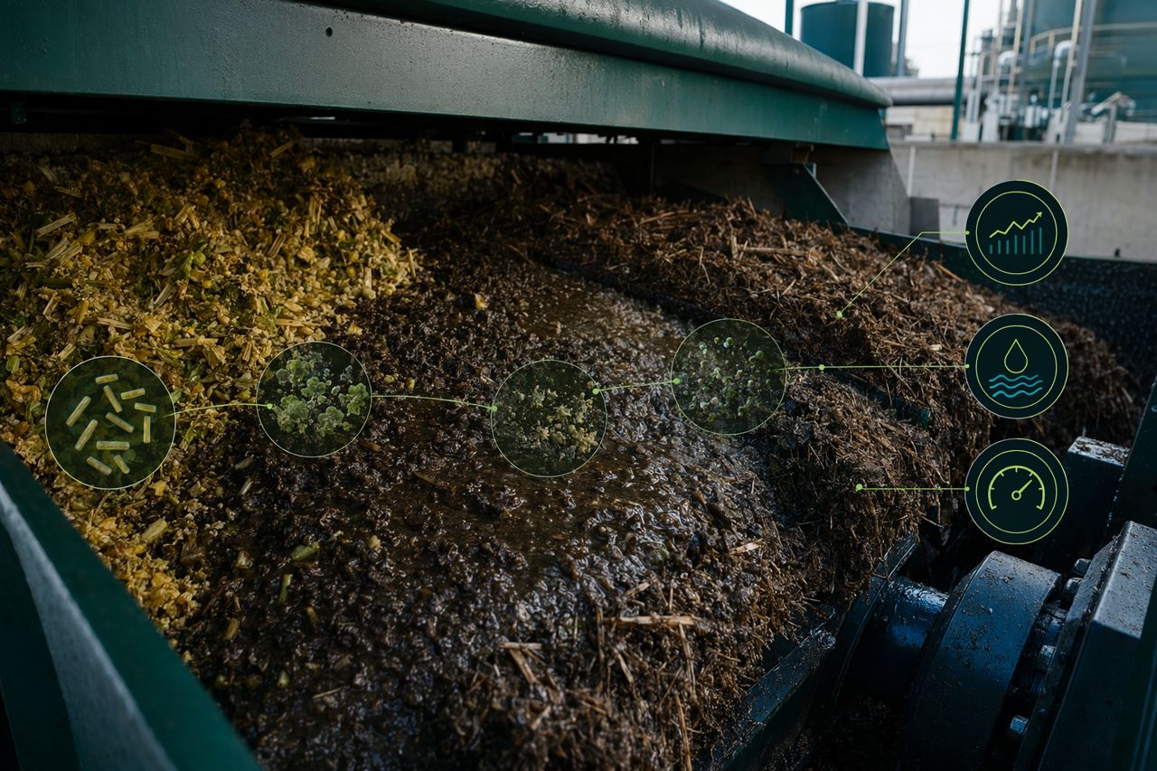 Planificación del riesgo estacional de materias primas para plantas agrícolas de biogás