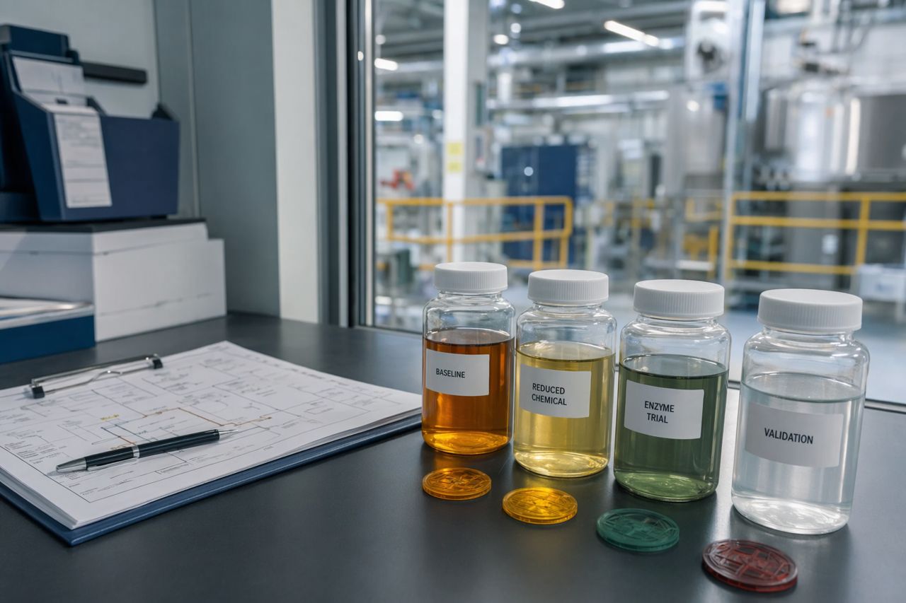 Chemikalien in Werkspiloten durch Enzyme ersetzen