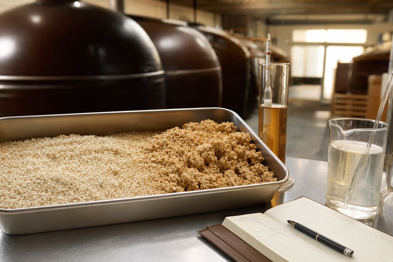 Brine Strength, Mash Temperature, and Extraction in Soy Sauce Brewing
