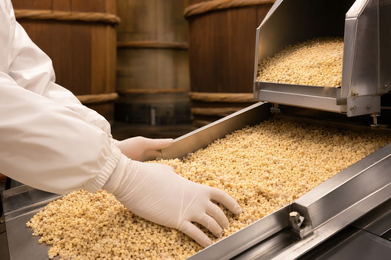 Industrial Koji Handling for Soy Sauce Breweries | Moromi Pulse