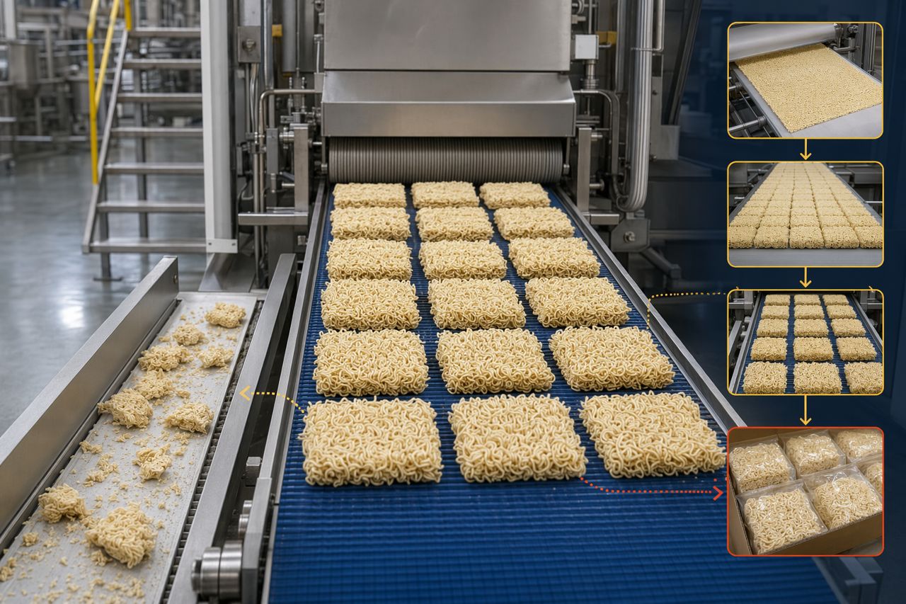 Reducing Line Waste in Noodle Block Production | StrandPilot