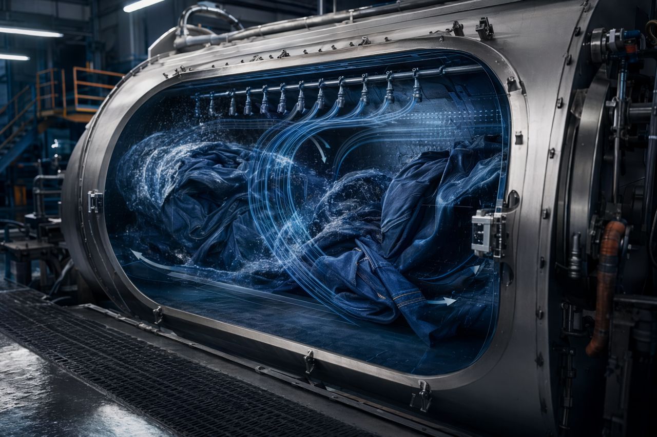 Front Loader vs Belly Washer vs Rotary Drum: Enzyme Wash Behavior in Denim Laundries