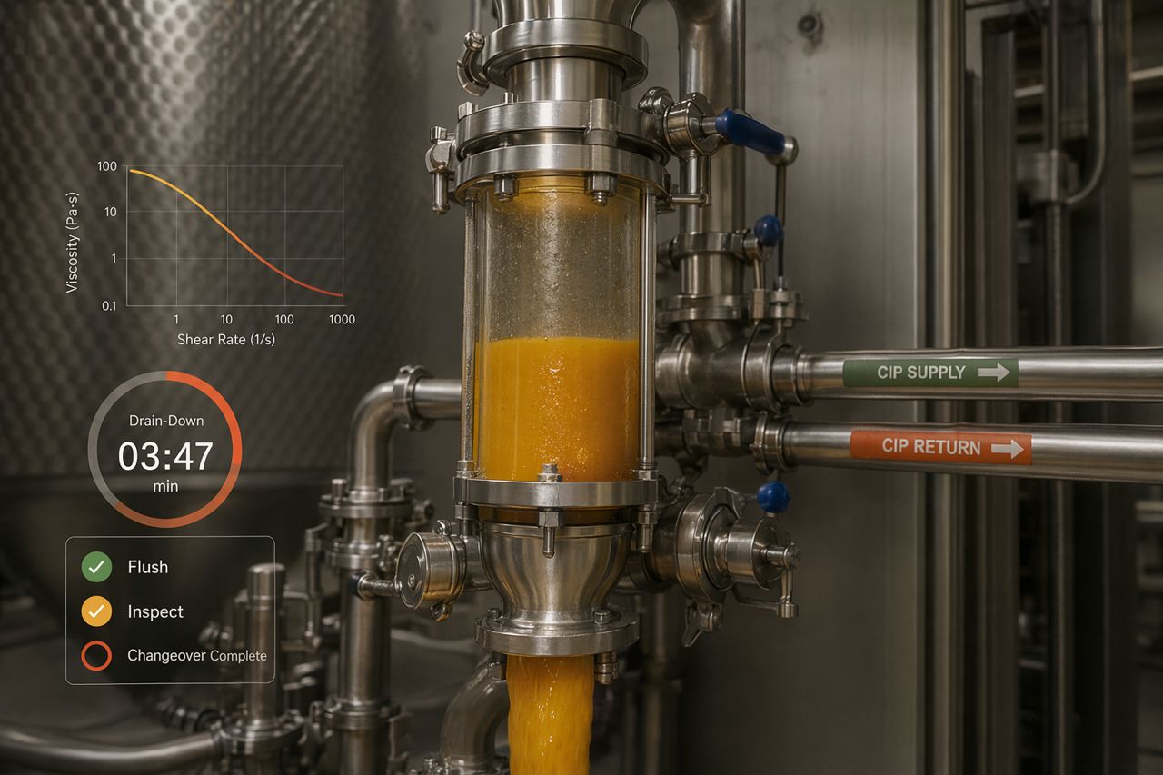 CIP Changeover for Enzyme-Treated Puree Lines