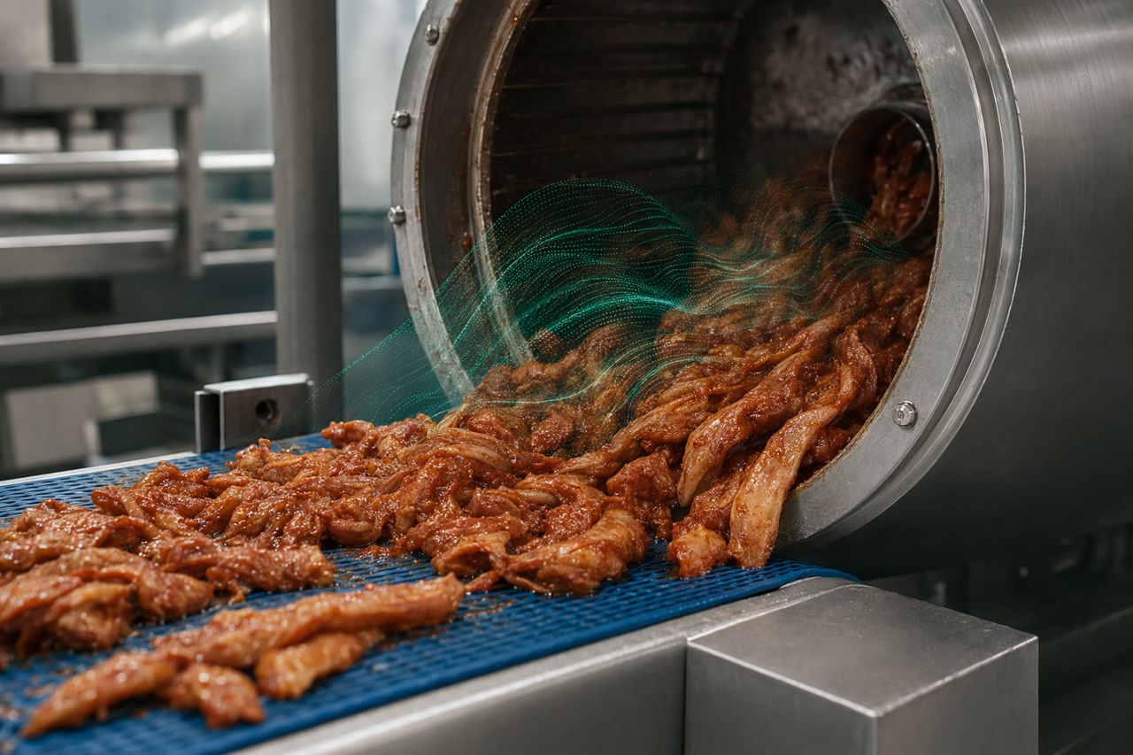 Kennzeichnungskontrolle für marinierte und restrukturierte Halal-Fleischprodukte