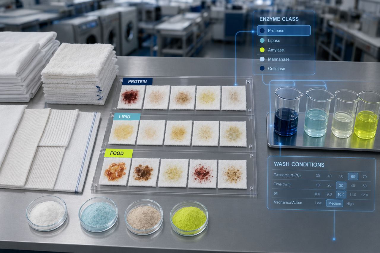 Healthcare Linen Processing Chemistry for Laundry Chemical Suppliers | Enzymimpact