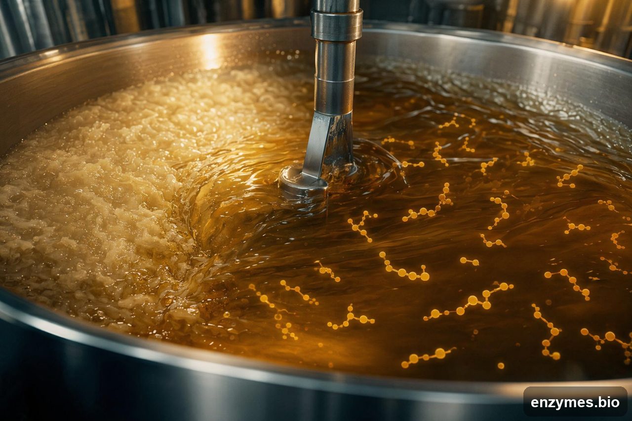 Glucoamylase — liquefaction saccharification