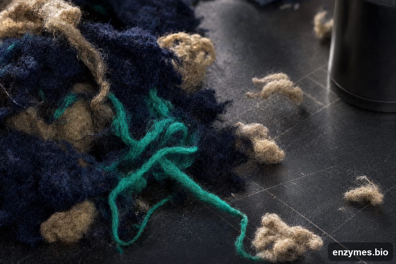 Keratinase in wool textile waste