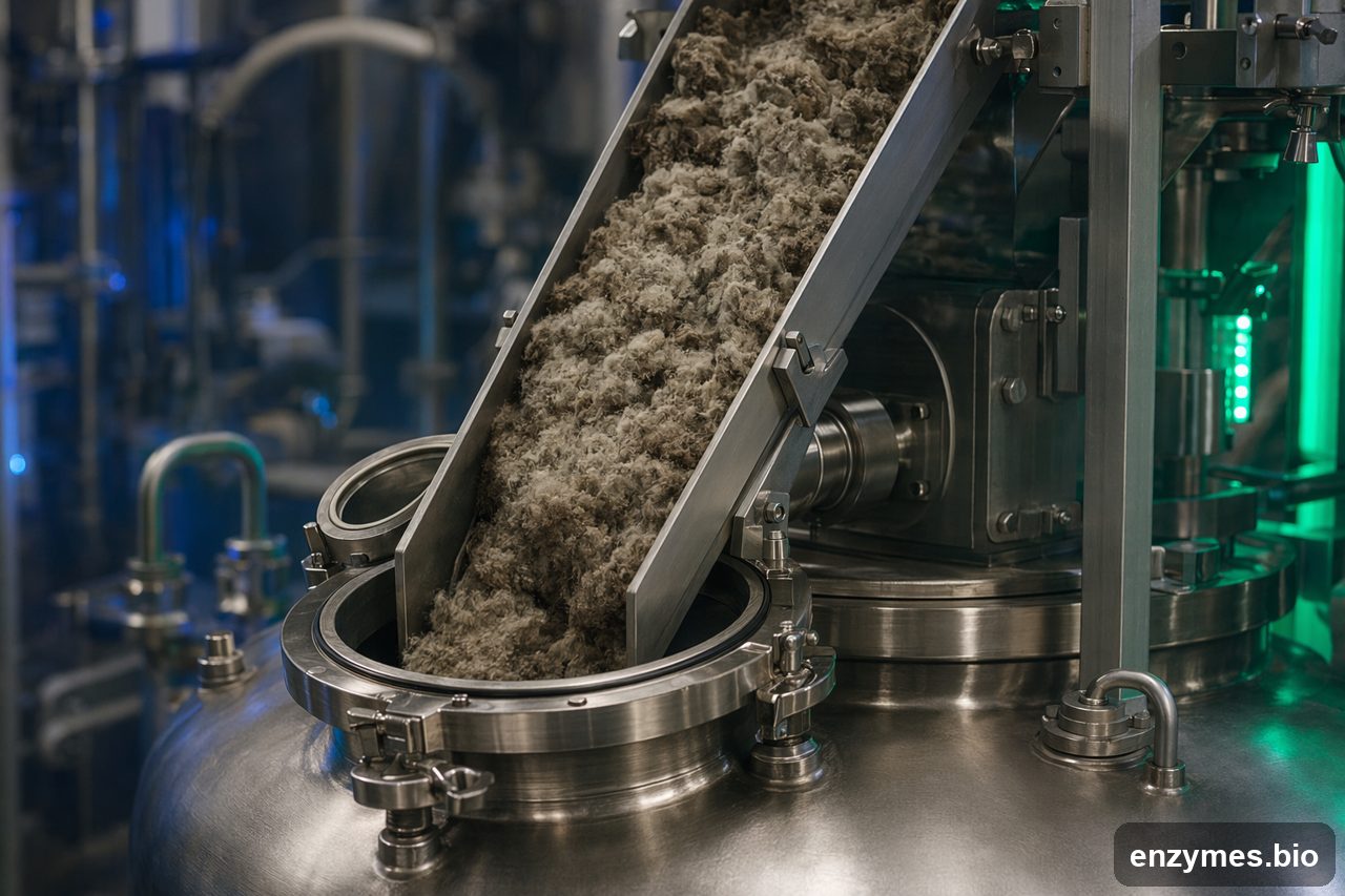 Keratinase in wool textile waste