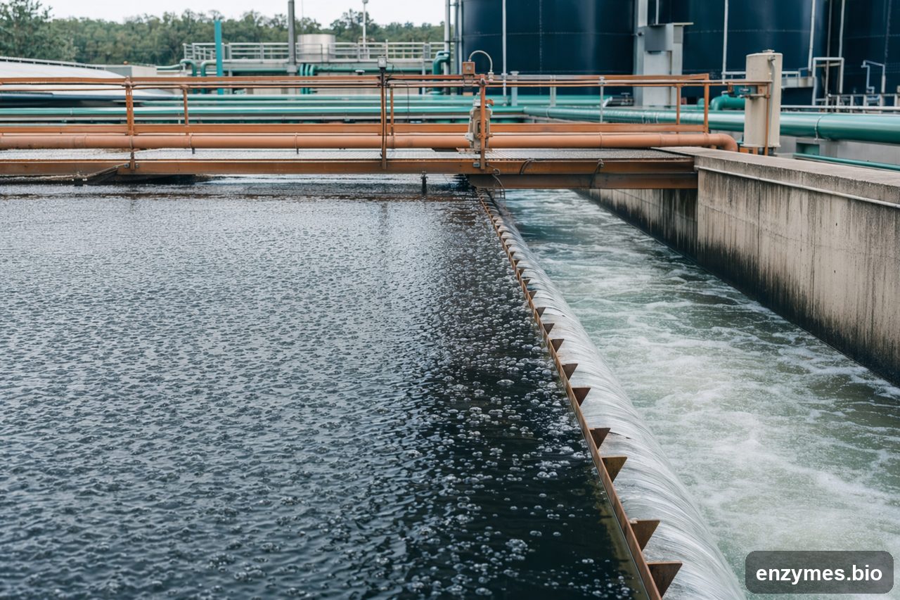 Laccase in paper mill effluent