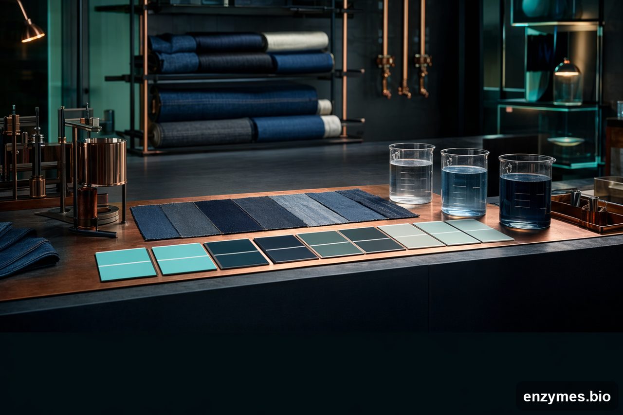 Laccase in textile denim finishing