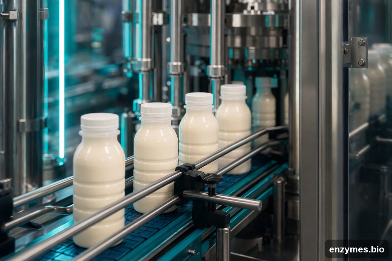 Lactase in protein beverages