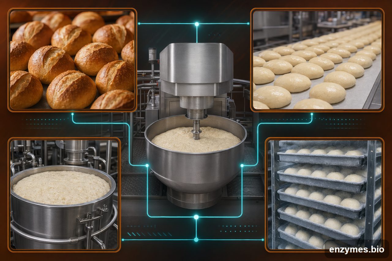 Maltase in baking dough fermentation