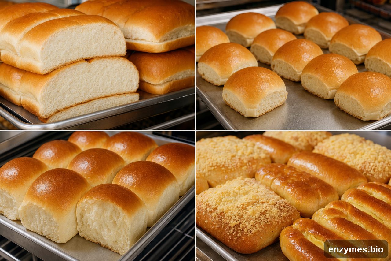 Maltogenicamylase in foodservice rolls buns