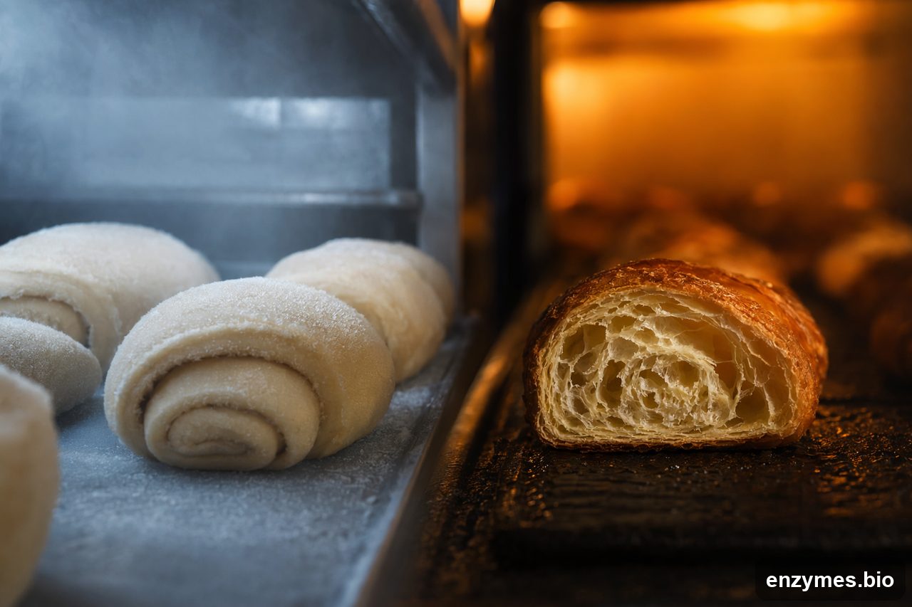 Maltogenicamylase in frozen dough par baked