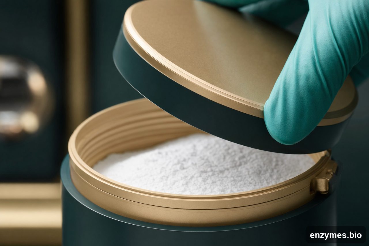 Neutralprotease — handling storage