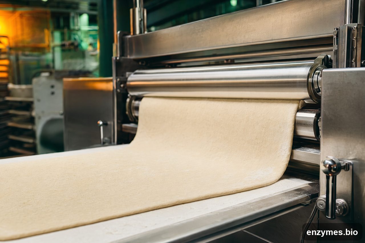 Papain in bakery dough