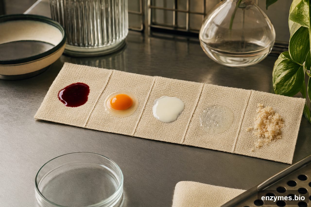 Papain in detergent cleaning
