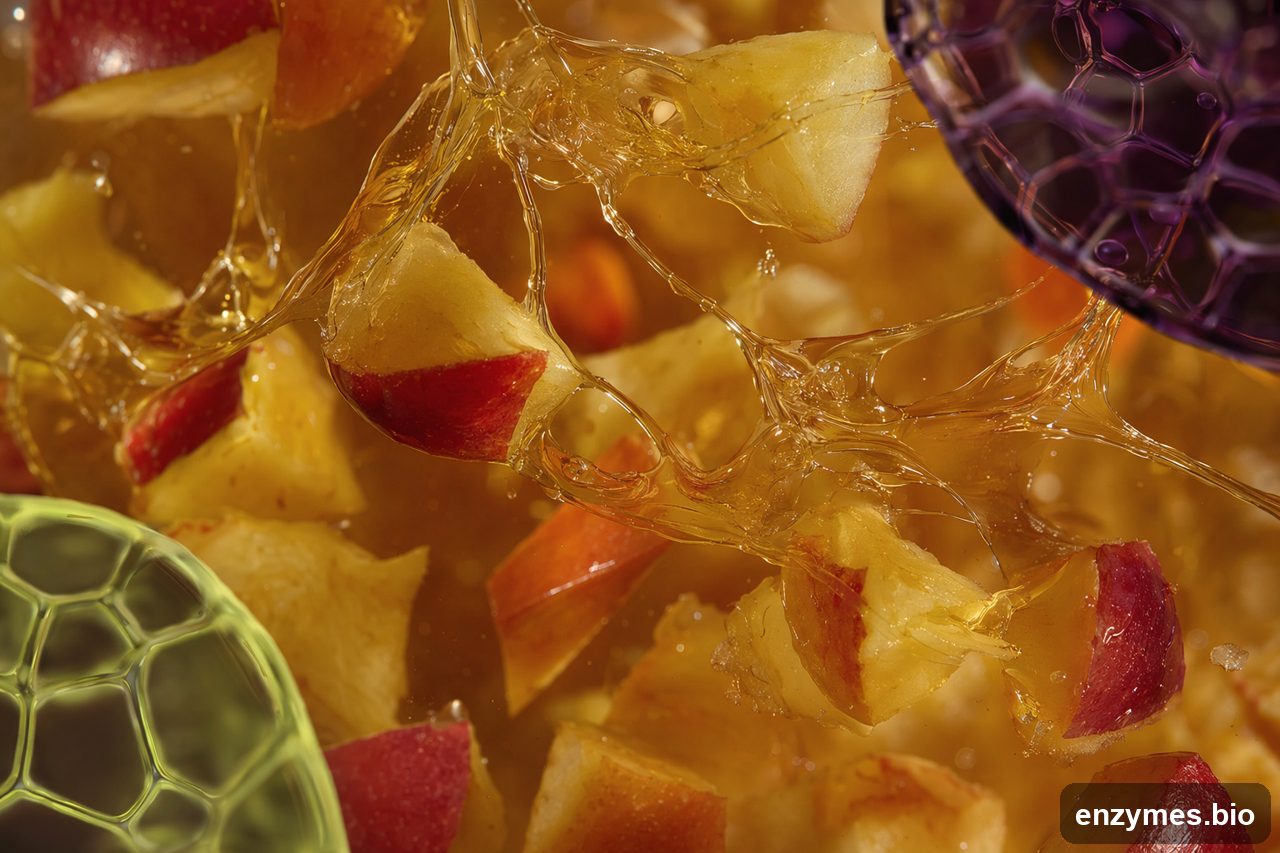 Pectinase in apple juice cider