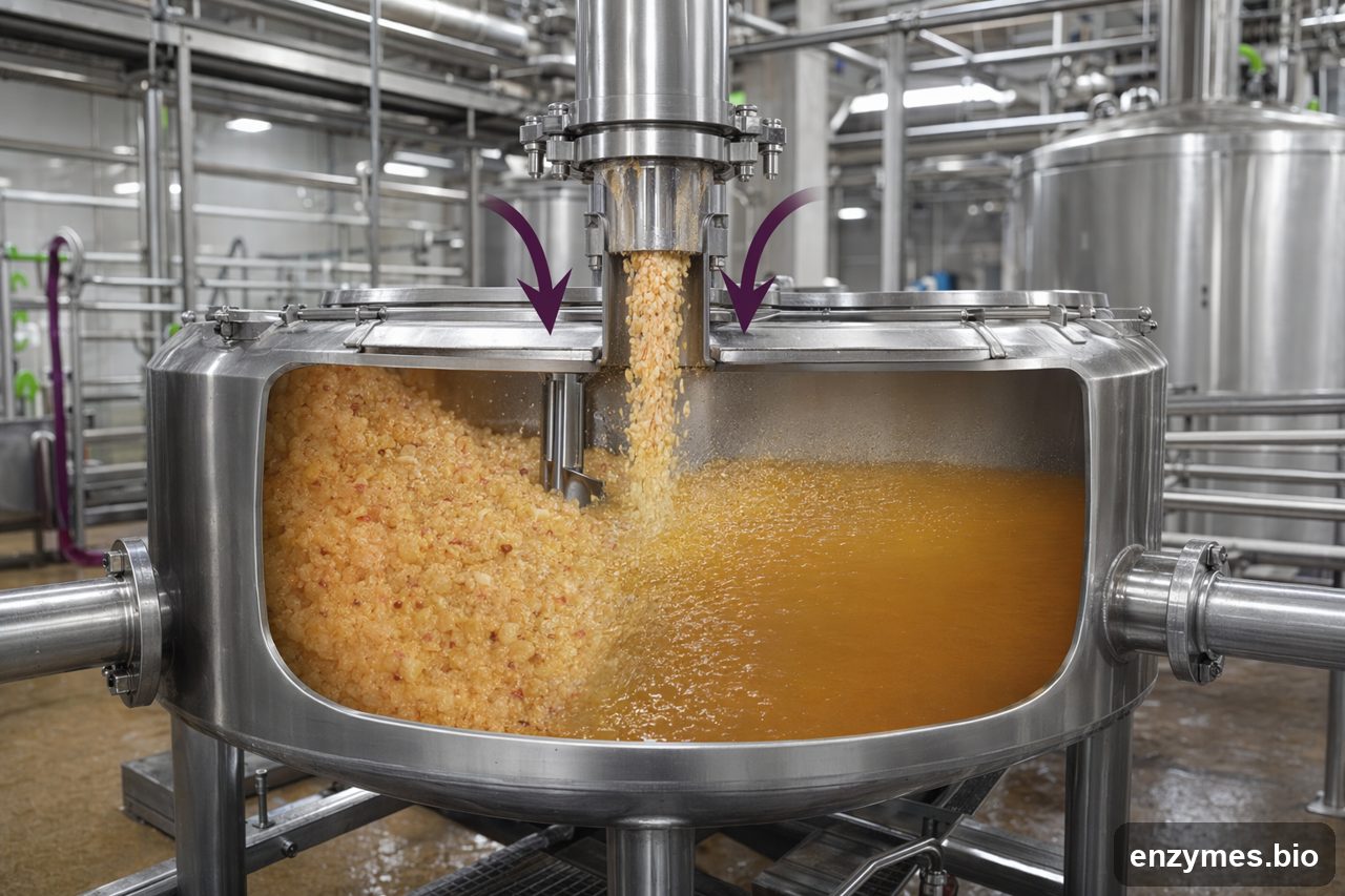 Pectinase in apple juice cider