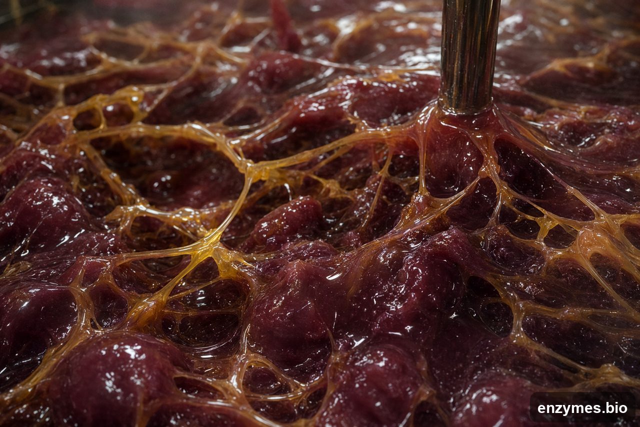 Pectinase in fruit puree pulp