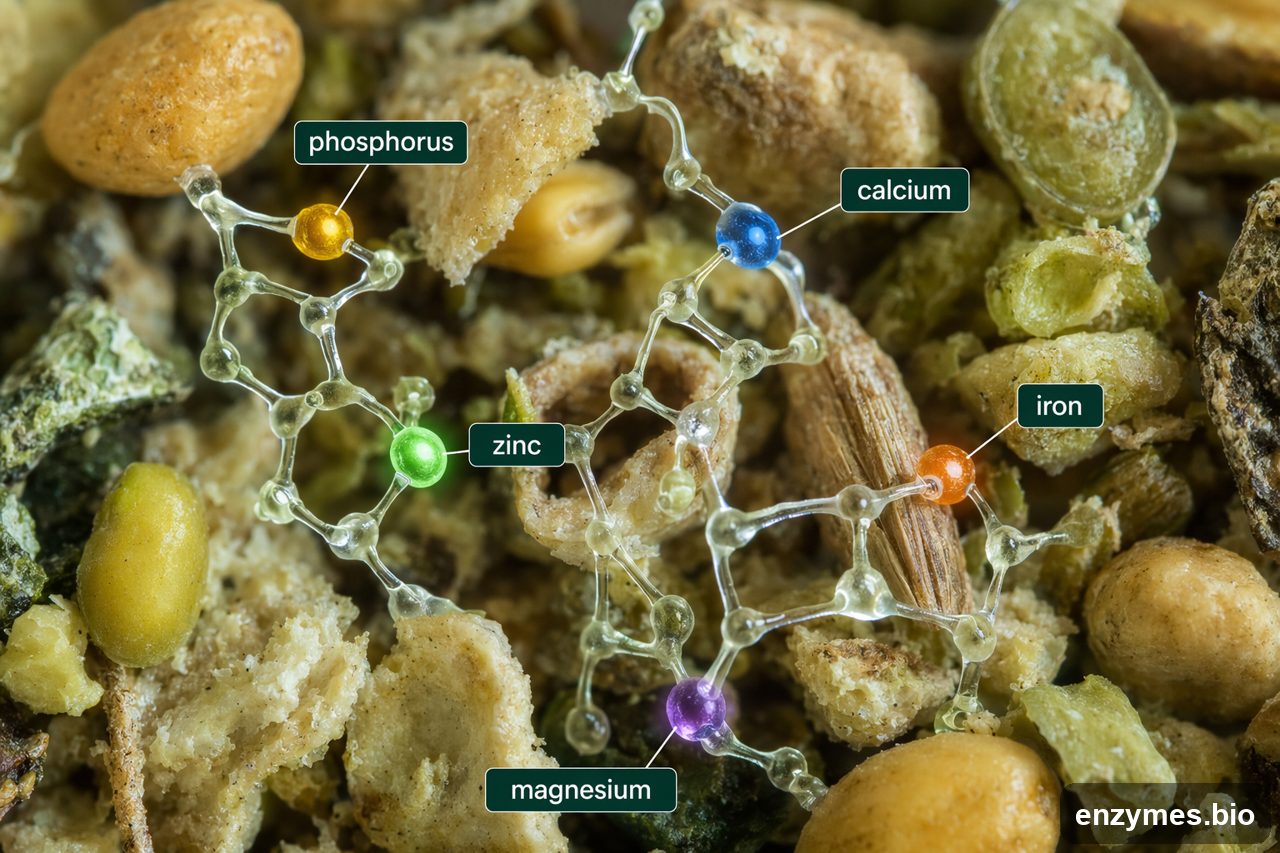 Phytase in plant protein