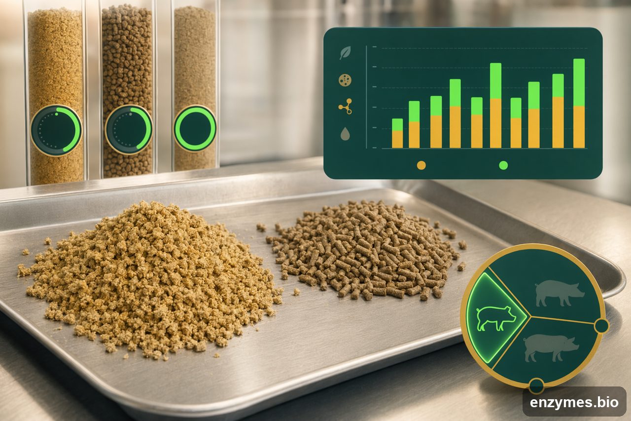 Phytase in swine feed