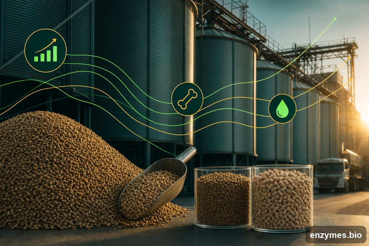 Phytase in swine feed