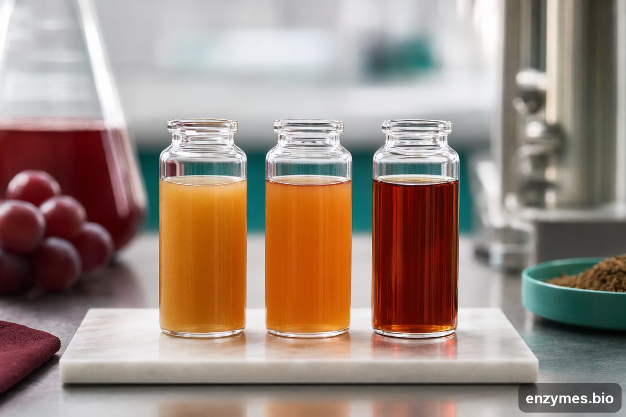 Tannase in fruit juice
