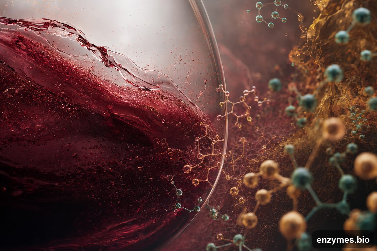 Tannase in wine