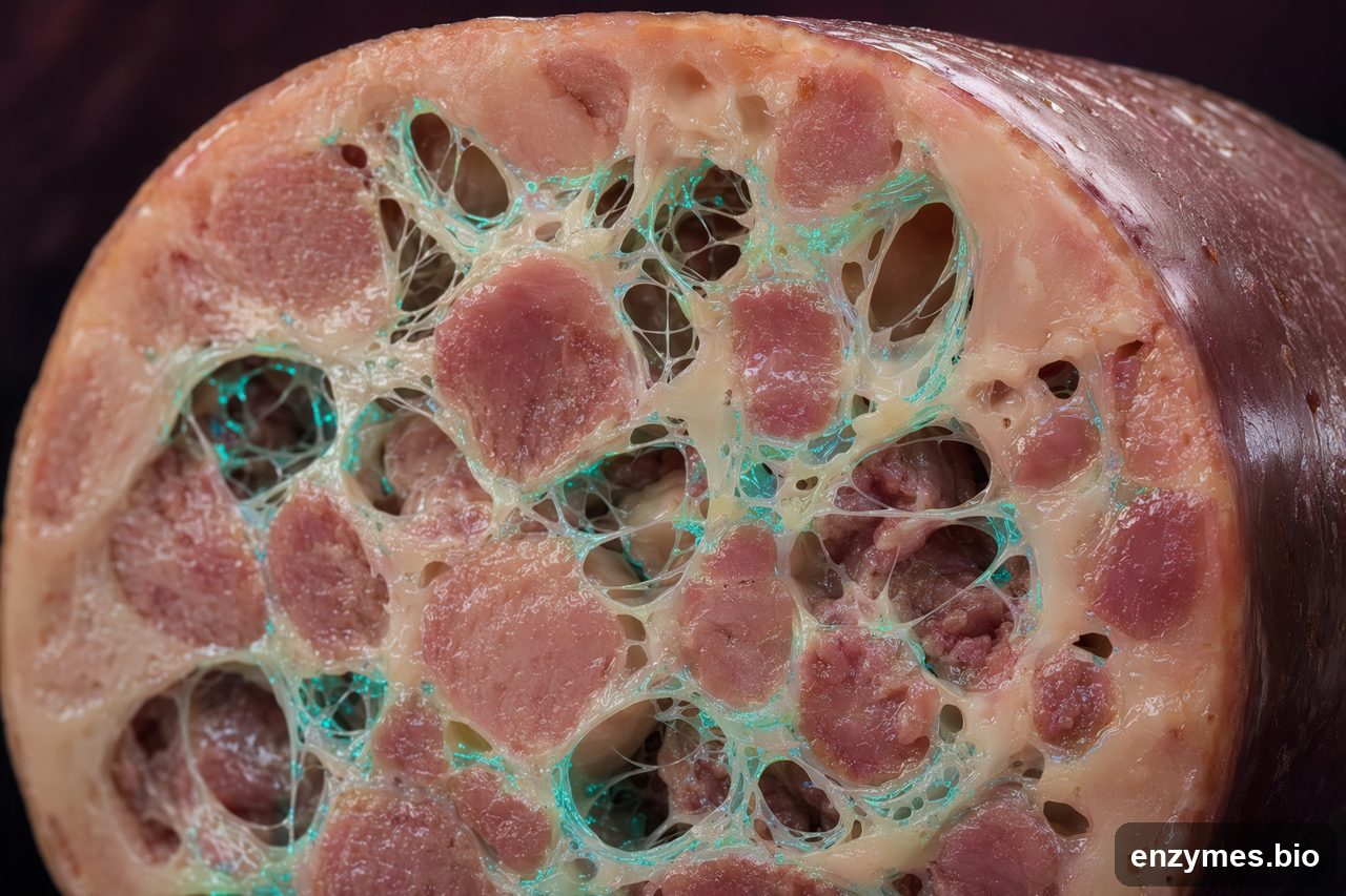 Transglutaminase in processed meat