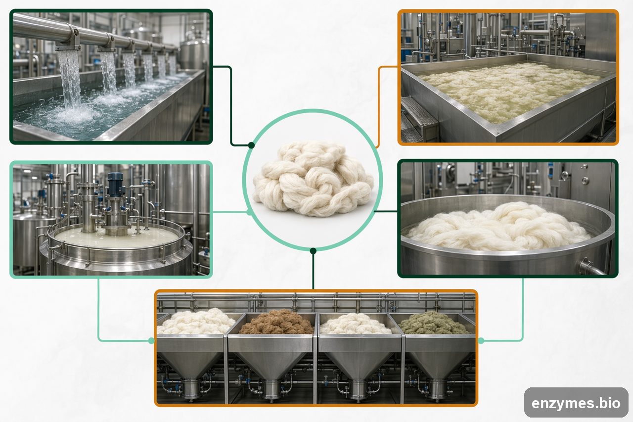 Xylanase in textiles natural fibers